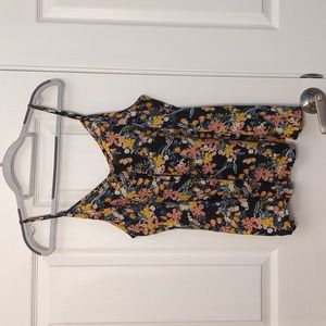 Cute tank with yellow floral pattern